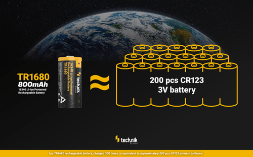 Technik Επαναφορτιζόμενη Μπαταρία 16340 RCR123 TR1680 800mAh 3,7V B1 6 Technik Επαναφορτιζόμενη Μπαταρία 16340 RCR123 TR1680 800mAh 3,7V B1 - Image 6