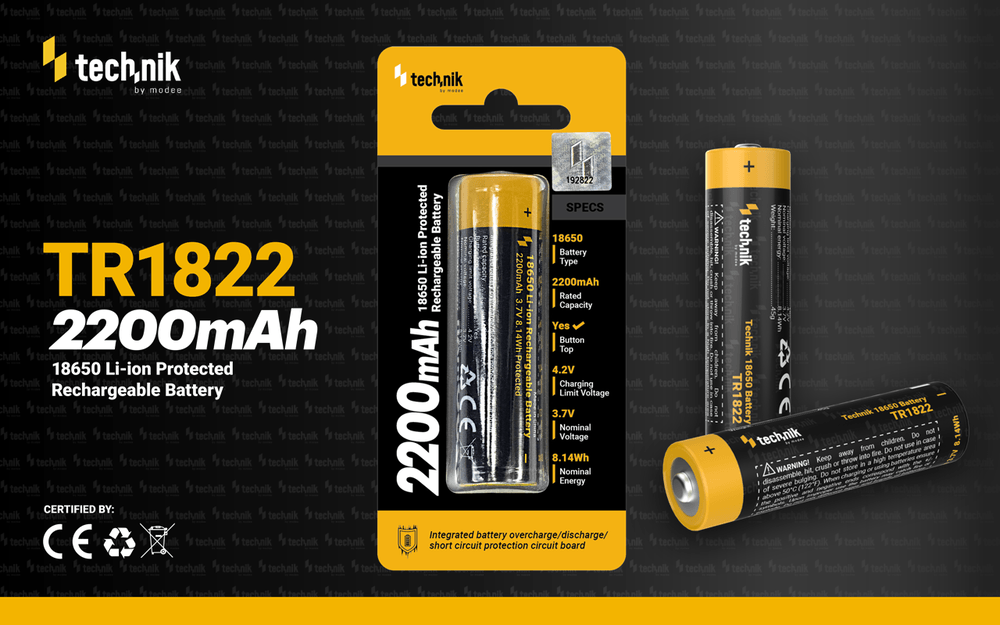 Technik Επαναφορτιζόμενη Μπαταρία 18650 TR1822 2200mAh 3,7V B1 5 Technik Επαναφορτιζόμενη Μπαταρία 18650 TR1822 2200mAh 3,7V B1 - Image 5