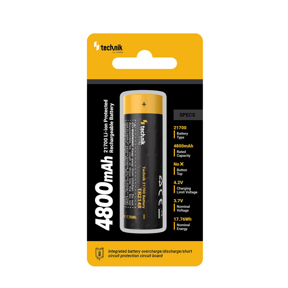 Technik Επαναφορτιζόμενη Μπαταρία 21700 TR2148 4800mAh 3.7V B1 1 Technik Επαναφορτιζόμενη Μπαταρία 21700 TR2148 4800mAh 3.7V B1