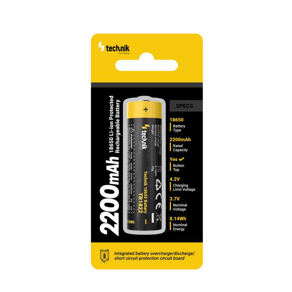 Technik Επαναφορτιζόμενη Μπαταρία 18650 TR1822 2200mAh 3,7V B1 1 7V B1