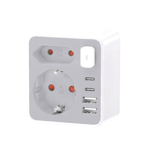 Technik Professional Πρίζα Επέκτασης 2 Θέσεων  2xUSB-C & 2xUSB-A  με Διακόπτη