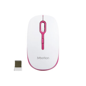 Meetion Ασύρματο Ποντίκι MT-R547 2.4G Άσπρο & Ροζ
