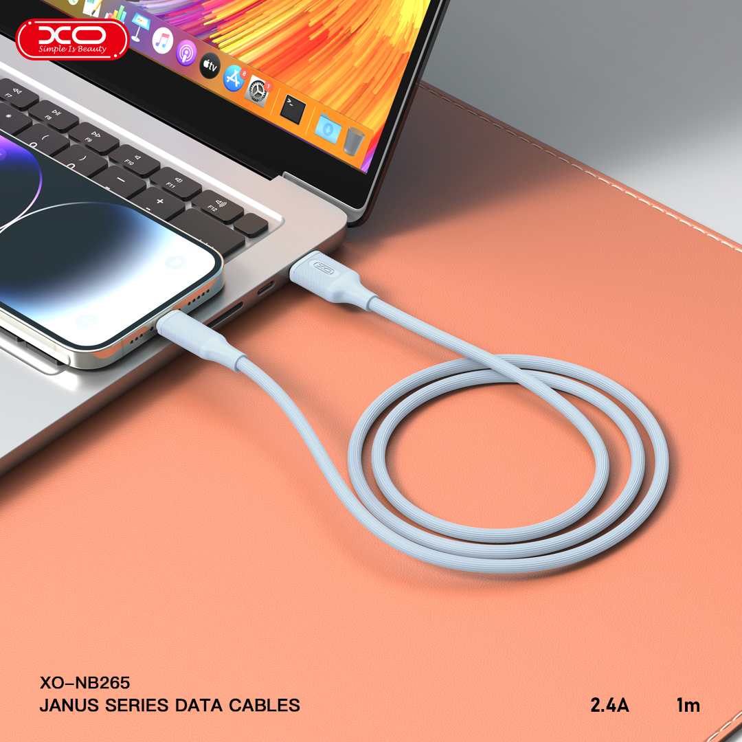 XO NB265 Μινιμαλιστικό Καλώδιο Type-C Μπλε 2 XO NB265 Μινιμαλιστικό Καλώδιο Type-C Μπλε - Image 2