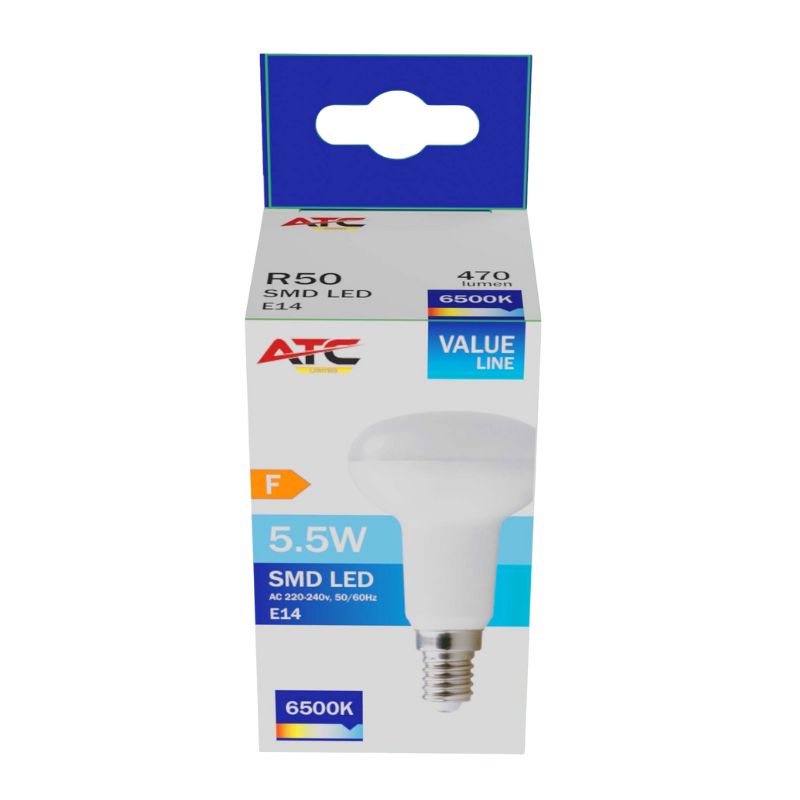 ATC SMD Λαμπτήρας LED Spot R50 230V 5.5W/470LM E14 6500K 3 ATC SMD Λαμπτήρας LED Spot R50 230V 5.5W/470LM E14 6500K - Image 3