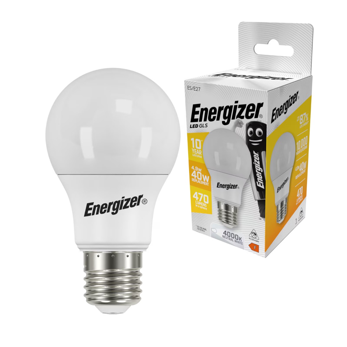 Energizer BEC Κοινή Λάμπα LED 4.9W E27 470lm 4000K Φυσικό Λευκό 4 Energizer BEC Κοινή Λάμπα LED 4.9W E27 470lm 4000K Φυσικό Λευκό - Image 4