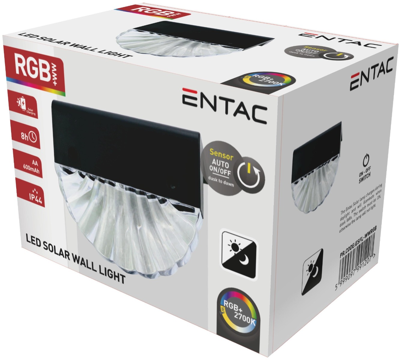 Entac Ηλιακός Προβολέας Τοίχου WW+RGB 2 Entac Ηλιακός Προβολέας Τοίχου WW+RGB - Image 2