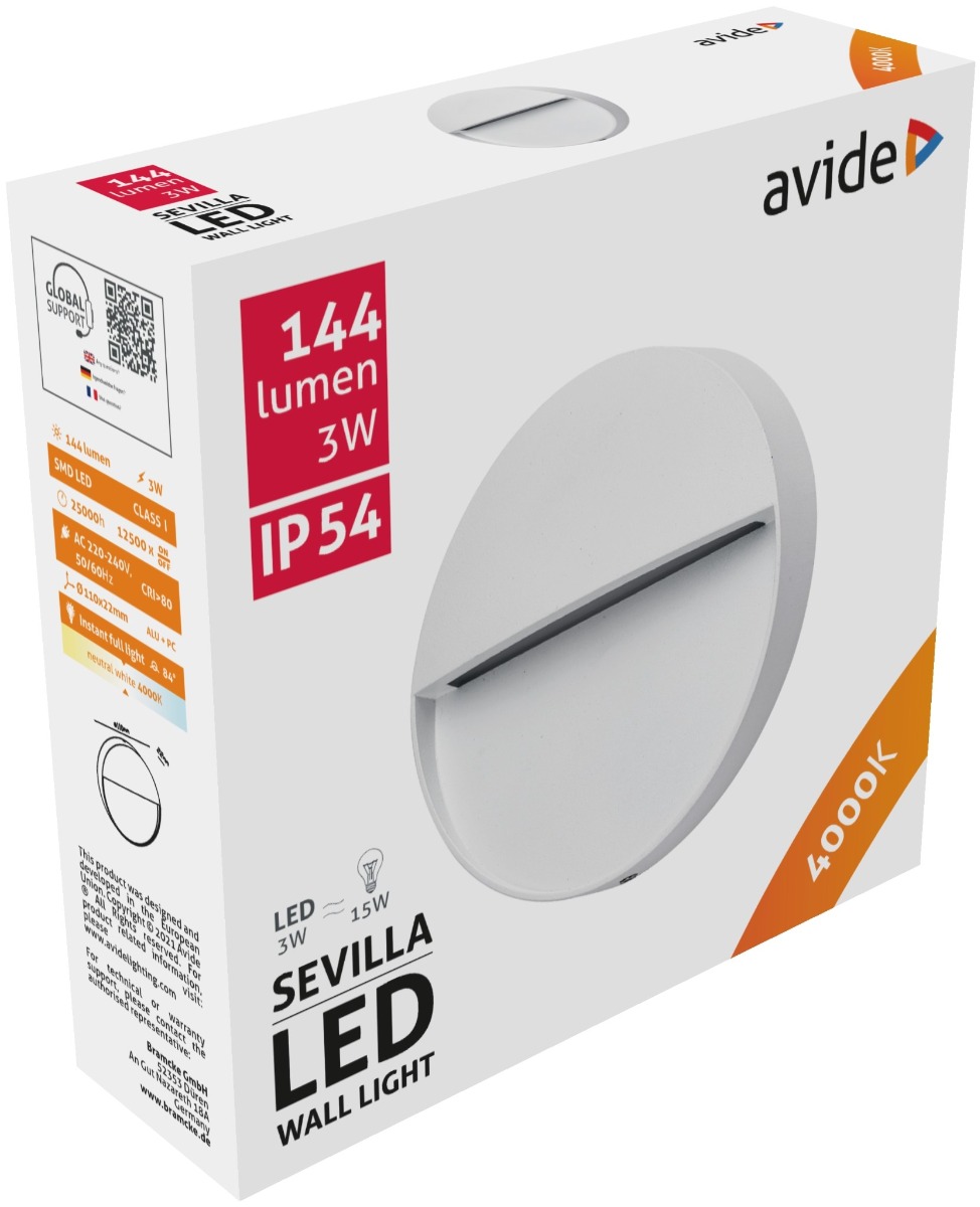 Avide Εξωτερικό Φώς Σκάλας Sevilla LED 3W Λευκό 4000K IP54 11cm 2 Avide Εξωτερικό Φώς Σκάλας Sevilla LED 3W Λευκό 4000K IP54 11cm - Image 2