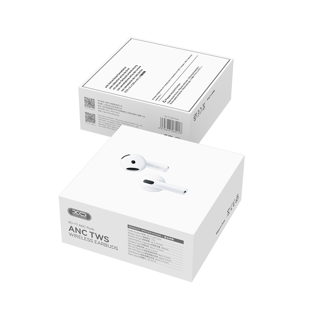 XO T7 ANC Ασύρματα Ακουστικά Earbuds TWS 6ης Γενιάς με Noise Cancelling Standard Edition 6 XO T7 ANC Ασύρματα Ακουστικά Earbuds TWS 6ης Γενιάς με Noise Cancelling Standard Edition - Image 6