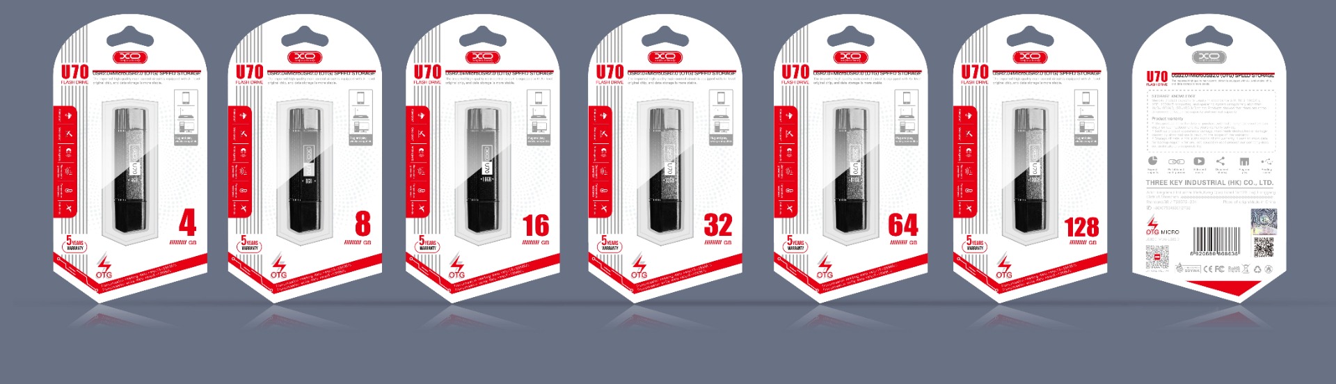 ΧΟ U70-OTG Στικάκι Μεταφοράς Δεδομένων & Αντάπτορας Micro σε USB 2.0U 128G 2 ΧΟ U70-OTG Στικάκι Μεταφοράς Δεδομένων & Αντάπτορας Micro σε USB 2.0U 128G - Image 2