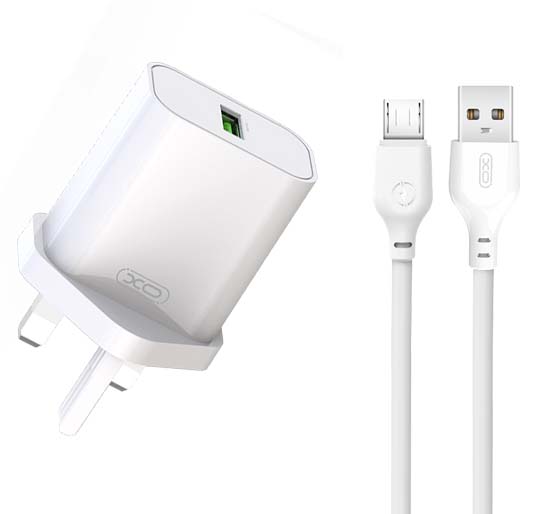 XO L103 (UK) QC3.0 18W Φορτιστής με Καλώδιο Micro (NB103) 1 XO L103 (UK) QC3.0 18W Φορτιστής με Καλώδιο Micro (NB103)