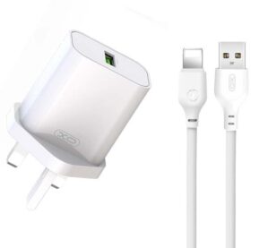 XO L103 (UK) QC3.0 18W Φορτιστής με Καλώδιο Lightning (NB103)