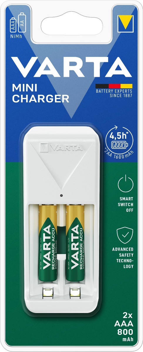 VARTA 57656 Mini Φορτιστής, 2xAAA 56703 800mAh 2 VARTA 57656 Mini Φορτιστής, 2xAAA 56703 800mAh - Image 2