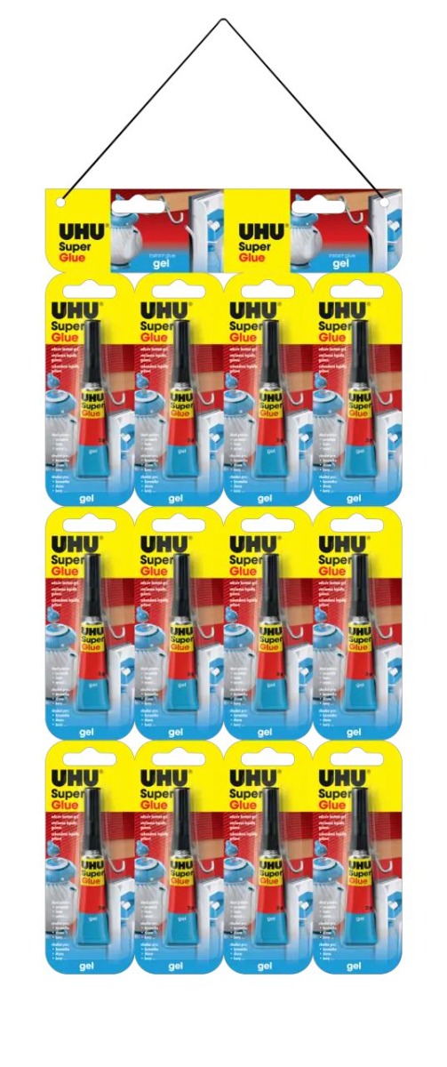 UHU Superglue Κόλλα Gel Jumbo 2g B12 (12τμχ) 1 UHU Superglue Κόλλα Gel Jumbo 2g B12 (12τμχ)
