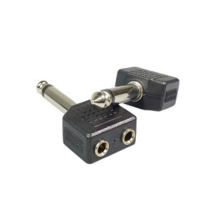 Μετατροπέας 6.3mm Αρσενικό σε 3.5mm 2x Θηλυκό XS-P034 Λευκό