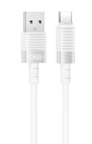 XO NB282 Καλώδιο Γρήγορης Φόρτισης Σιλικόνης 6A Type-C λευκό