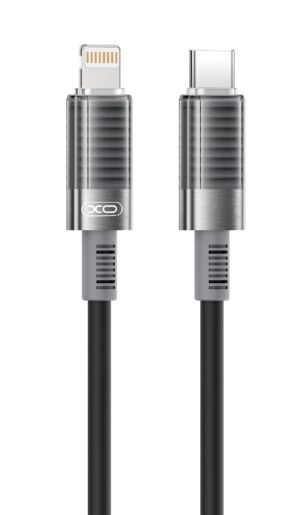 XO NB-Q282A Καλώδιο Σιλικόνης Type-c σε Lightning 30W Μαύρο