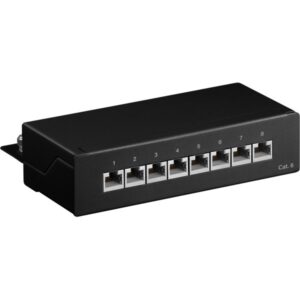 Goobay CAT 6 Patch Panel 8 Θυρών Mini/Desktop 96105 Μαύρο