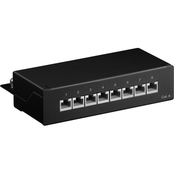 Goobay CAT 6 Patch Panel 8 Θυρών Mini/Desktop 96105 Μαύρο 1 Goobay CAT 6 Patch Panel 8 Θυρών Mini/Desktop 96105 Μαύρο