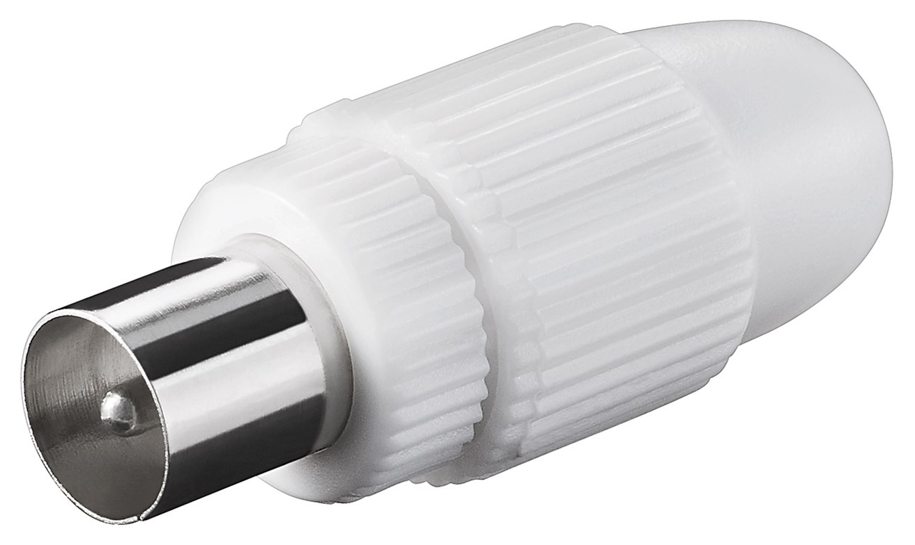 GOOBAY βύσμα coaxial 11500, αρσενικό, λευκό, 10τμχ 1 GOOBAY βύσμα coaxial 11500