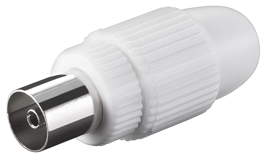 GOOBAY βύσμα coaxial 11501, θηλυκό, λευκό, 10τμχ 1 GOOBAY βύσμα coaxial 11501