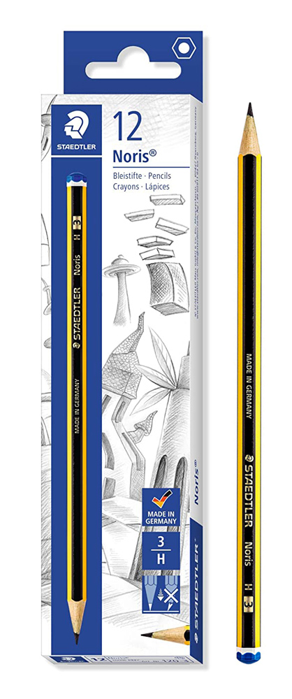 STAEDTLER ξύλινο μολύβι Noris 120-3, εξάγωνο, H3, 12τμχ 1 STAEDTLER ξύλινο μολύβι Noris 120-3
