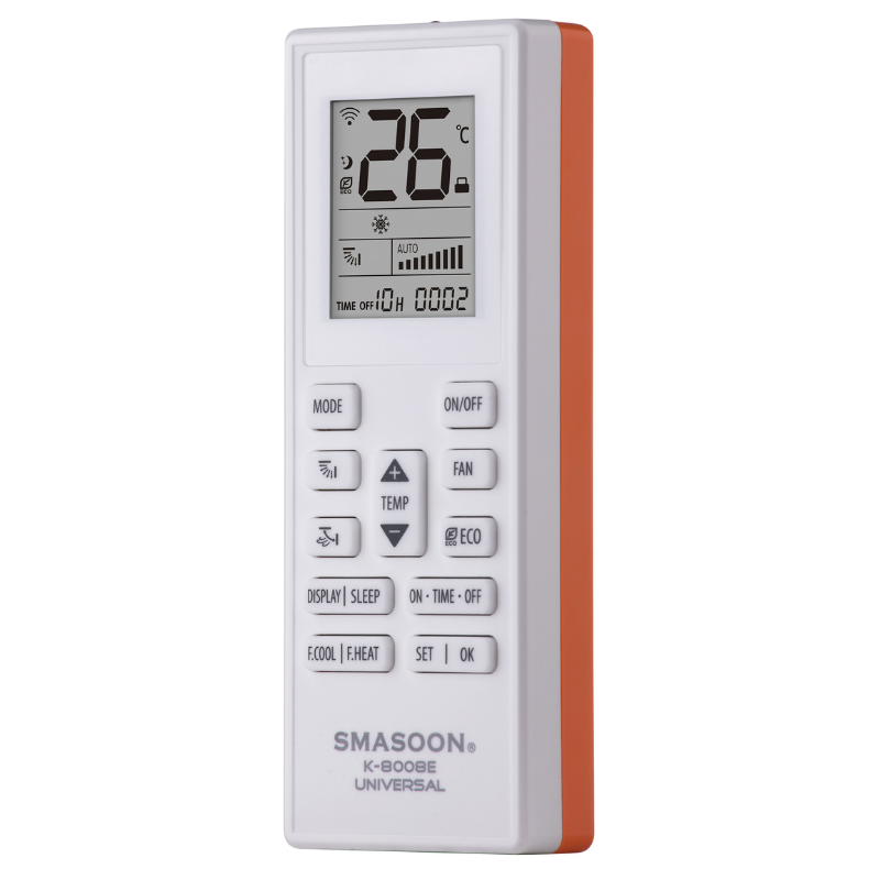 SMASOON K-8008E Universal Τηλεχειριστήριο Κλιματισμού Πορτοκαλί 1 SMASOON K-8008E Universal Τηλεχειριστήριο Κλιματισμού Πορτοκαλί