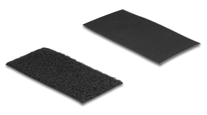 DELOCK αυτοκόλλητα τύπου Velcro 19105, 5x10cm, μαύρο, 10 ζεύγη 1 DELOCK αυτοκόλλητα τύπου Velcro 19105