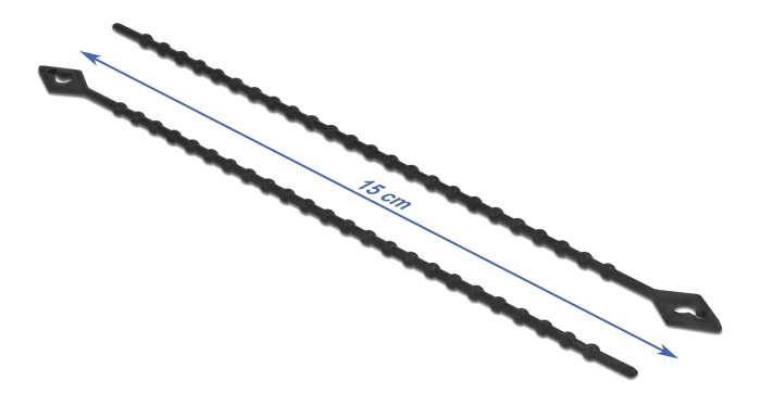 DELOCK reusable δεματικά καλωδίων 19568, 150x2.4mm, μαύρα, 100τμχ 1 DELOCK reusable δεματικά καλωδίων 19568