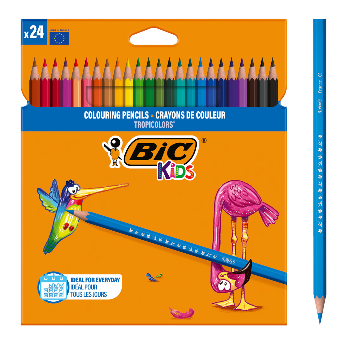 BIC σετ χρωματιστές ξυλομπογιές Kids Tropicolors, εξάγωνες, 24τμχ 1 BIC σετ χρωματιστές ξυλομπογιές Kids Tropicolors