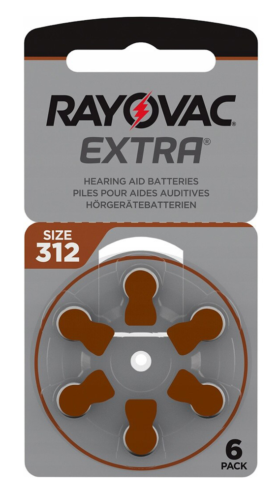 RAYOVAC μπαταρίες ακουστικών βαρηκοΐας 312MF, mercury free, 1.4V, 6τμχ 1 RAYOVAC μπαταρίες ακουστικών βαρηκοΐας 312MF
