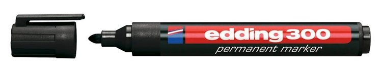 EDDING ανεξίτηλος μαρκαδόρος 300, 1.5-3mm, επαναγεμιζόμενος, μαύρος 1 EDDING ανεξίτηλος μαρκαδόρος 300