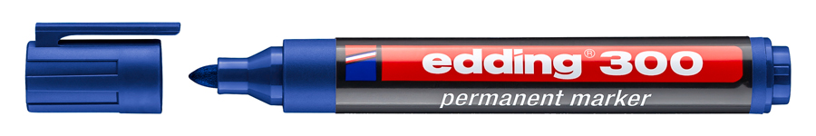 EDDING ανεξίτηλος μαρκαδόρος 300, 1.5-3mm, επαναγεμιζόμενος, μπλε 1 EDDING ανεξίτηλος μαρκαδόρος 300
