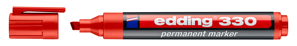 EDDING ανεξίτηλος μαρκαδόρος 330, 1-5mm, επαναγεμιζόμενος, κόκκινος 1 EDDING ανεξίτηλος μαρκαδόρος 330