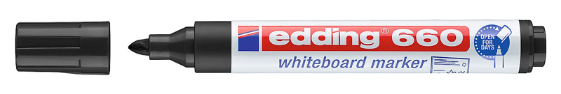 EDDING μαρκαδόρος ασπροπίνακα 660, επαναγεμιζόμενος, μαύρος 1 EDDING μαρκαδόρος ασπροπίνακα 660