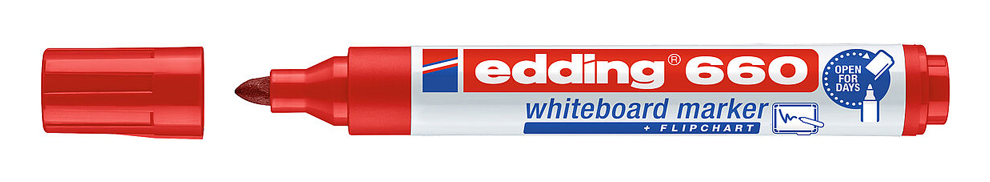 EDDING μαρκαδόρος ασπροπίνακα 660, επαναγεμιζόμενος, κόκκινος 1 EDDING μαρκαδόρος ασπροπίνακα 660