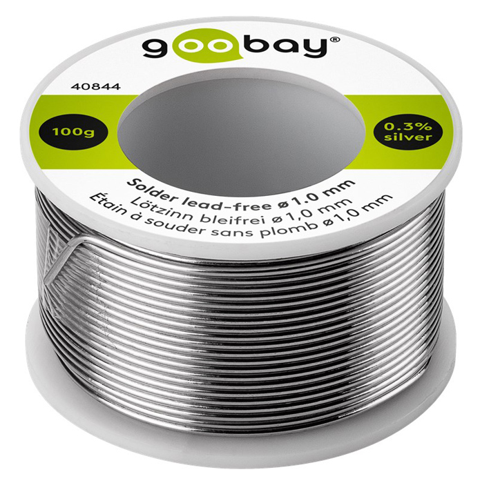 GOOBAY σύρμα συγκόλλησης 40844, Φ1mm, lead free, 100g 1 GOOBAY σύρμα συγκόλλησης 40844