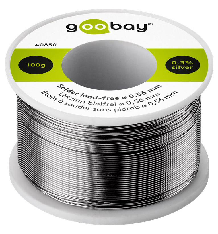 GOOBAY σύρμα συγκόλλησης 40850 Φ0.56mm, χωρίς μόλυβδο, 100γρ, 1τμχ 1 GOOBAY σύρμα συγκόλλησης 40850 Φ0.56mm