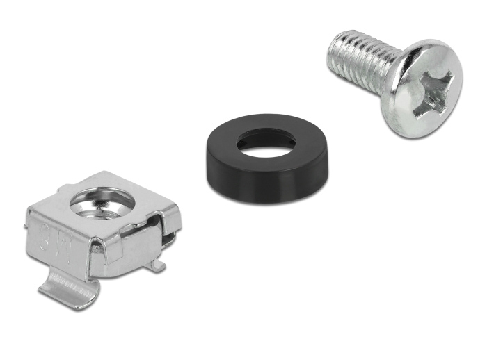 DELOCK σετ βίδες με παξιμάδια 42420 για rack, M6/16mm, 20τμχ 1 DELOCK σετ βίδες με παξιμάδια 42420 για rack