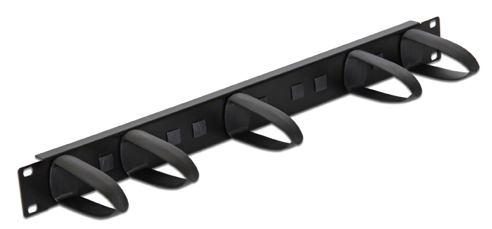 DELOCK cable management 43345 για rack 19"/1U, 5x γάντζοι, μαύρο 1 DELOCK cable management 43345 για rack 19"/1U