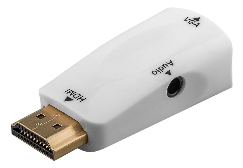 GOOBAY αντάπτορας HDMI σε VGA 44793 με 3.5mm, 1080p/60Hz, λευκός 1 GOOBAY αντάπτορας HDMI σε VGA 44793 με 3.5mm