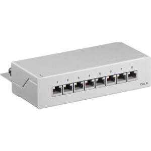 Goobay CAT 6 Patch Panel 8 Θυρών STP Mini/Desktop 93047 Γκρι