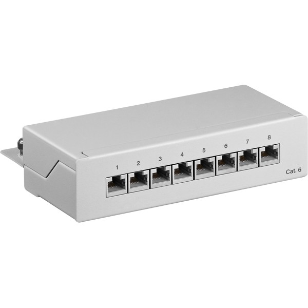 Goobay CAT 6 Patch Panel 8 Θυρών STP Mini/Desktop 93047 Γκρι 1 Goobay CAT 6 Patch Panel 8 Θυρών STP Mini/Desktop 93047 Γκρι