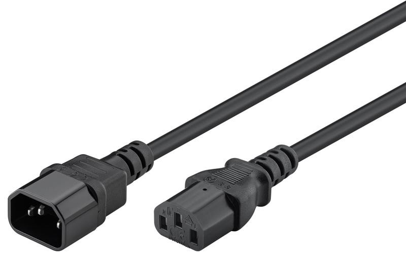 GOOBAY καλώδιο προέκτασης τροφοδοσίας 50081, 0.75mm², 2m, μαύρο 1 GOOBAY καλώδιο προέκτασης τροφοδοσίας 50081