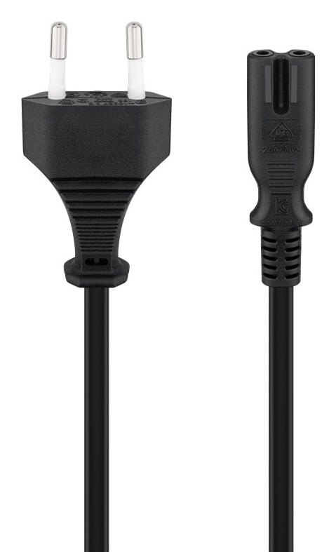 GOOBAY καλώδιο τροφοδοσίας Euro 50084, 2x0.75 mm², 1.5m, μαύρο 1 GOOBAY καλώδιο τροφοδοσίας Euro 50084