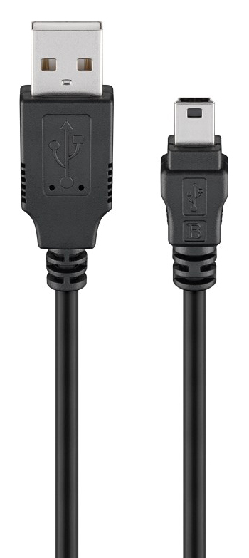 GOOBAY καλώδιο USB 2.0 σε USB mini 50769, copper, 5m, μαύρο 1 GOOBAY καλώδιο USB 2.0 σε USB mini 50769