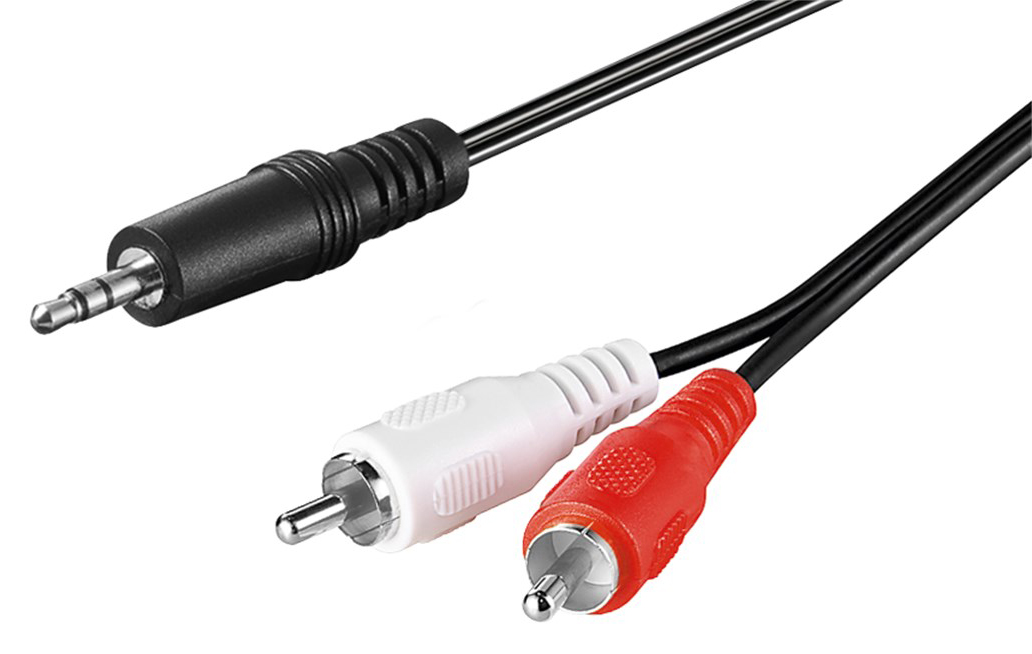 GOOBAY καλώδιο ήχου 51649 3.5mm σε 2x RCA, 3 pin stereo, 1.5m, μαύρο 1 GOOBAY καλώδιο ήχου 51649 3.5mm σε 2x RCA
