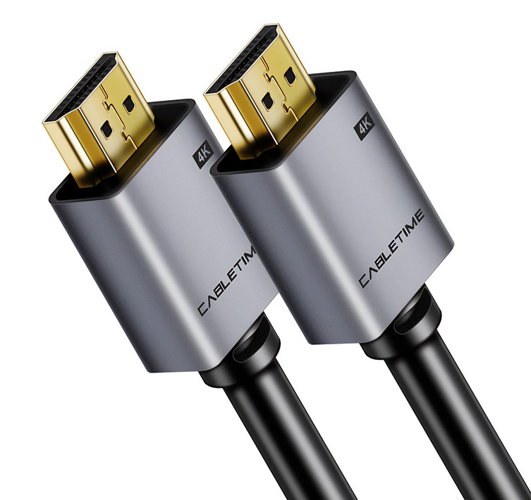 CABLETIME καλώδιο HDMI 2.0 CT-PHE2G, 4K/60Hz, 1m, μαύρο 1 CABLETIME καλώδιο HDMI 2.0 CT-PHE2G