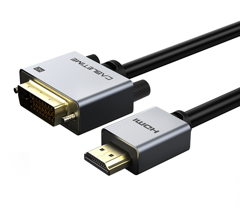 CABLETIME καλώδιο HDMI σε DVI PH241G, 1080p/60Hz, 2m, μαύρο 1 CABLETIME καλώδιο HDMI σε DVI PH241G