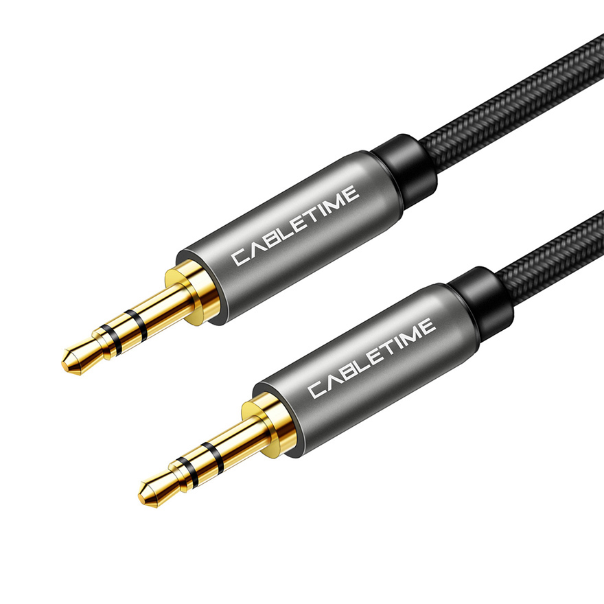 CABLETIME καλώδιο ήχου 3.5mm CT-P11GN, AUX, 1m, μαύρο 1 CABLETIME καλώδιο ήχου 3.5mm CT-P11GN