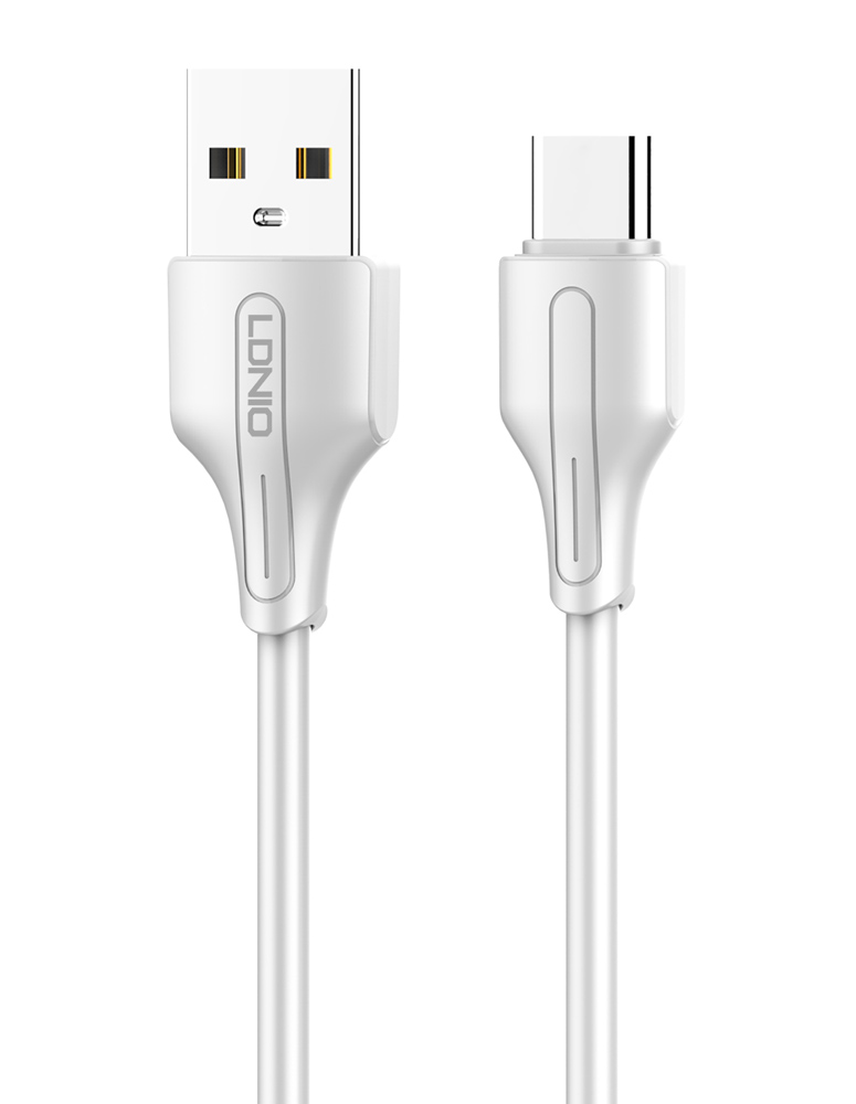 LDNIO καλώδιο USB-C σε USB LS540, 2.4A, 20cm, λευκό 1 LDNIO καλώδιο USB-C σε USB LS540